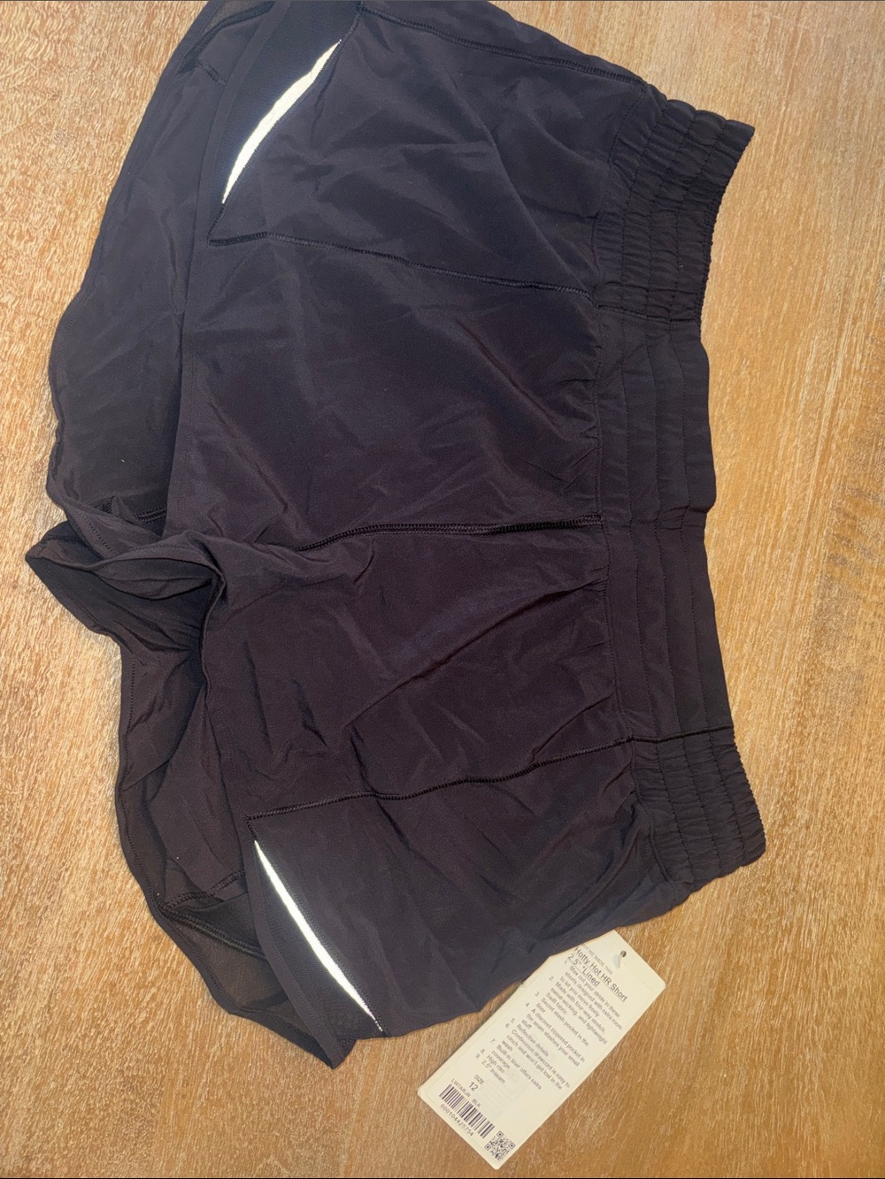 lululemon athletica Black Athletic Running Shorts HOTTYHOT NWWT